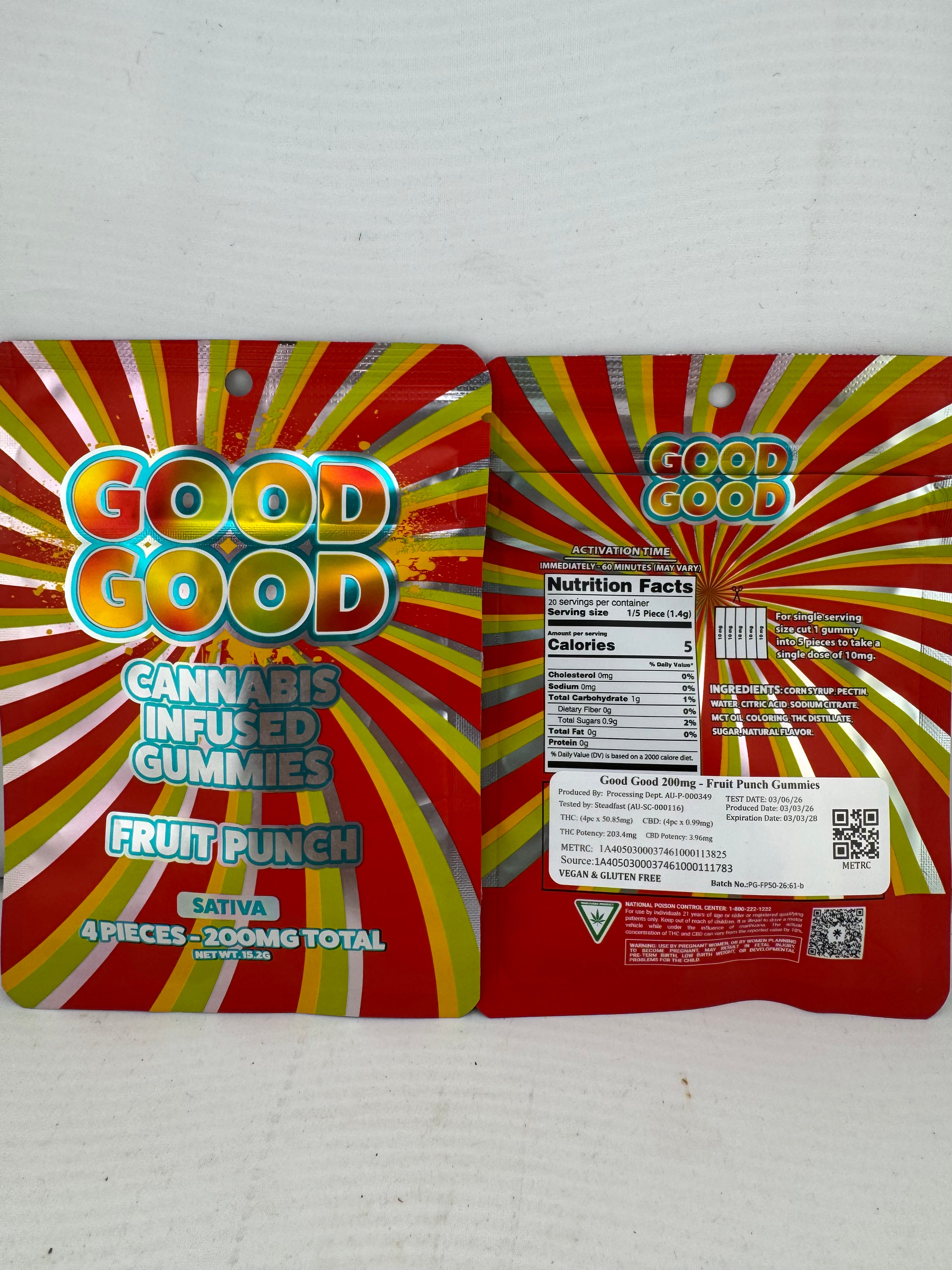 Good Good & Midwest 200MG Gummies 4pk